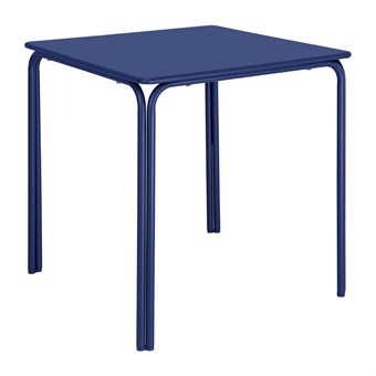 Table carrée en acier Bolero Adeline 700mm bleu marine 