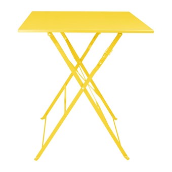 Table carrée de terrasse Bolero Perth jaune 600mm