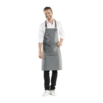Tablier bavette mixte Chaud Devant Forene gris denim 70x90cm 