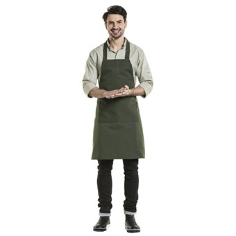 Tablier bavette mixte Chaud Devant Nordic Base vert 70x85 cm