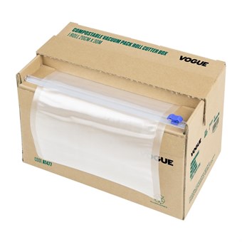 Rouleau biodégradable emballage sous vide Vogue avec boîte de découpe 20 cm x 30 m