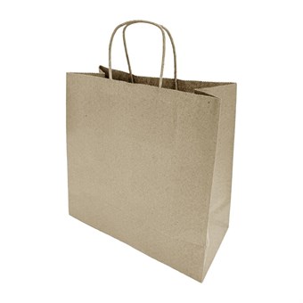 Sacs moyens en papier avec poignée torsadée Fiesta Recyclable marron (lot de 250)
