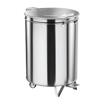 Poubelle à pédale et roulettes en acier inoxydable Gastro M 50 L