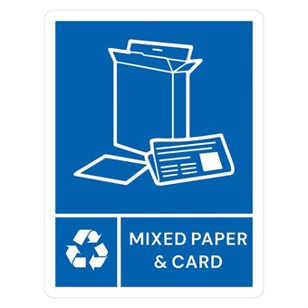 Étiquette adhésive de poubelle Jantex Slim papier et carton