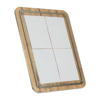 Porte-menu mural en chêne avec LED Securit 4xA4 (sans poteau ni socle)