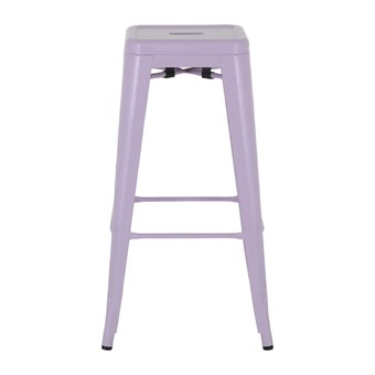 Tabourets de bar en métal Bolero Bistro lilas (lot de 4)