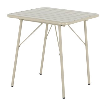 Table pliante à lattes carrée en acier Bolero Amalfi 700 mm taupe