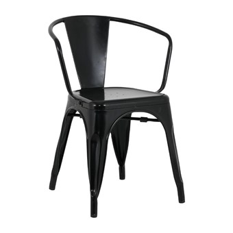 Fauteuils Bolero Bistro Curve noirs (lot de 4)