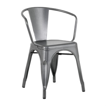 Bolero Bistro Curve Fauteuils Gunmetal (lot de 4)