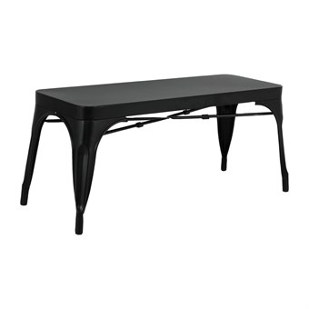 Bancs en métal noir Bolero Bistro 1000 mm (lot de 2)