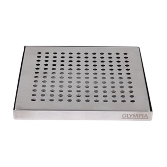 Bac de récupération de bar en inox Olympia 150x150 mm