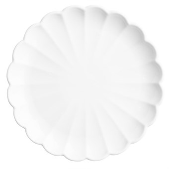 Assiettes festonnées Olympia Bloom blanches 226 mm (lot de 6)