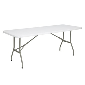 Table pliante rectangulaire Bolero blanche 1,8m