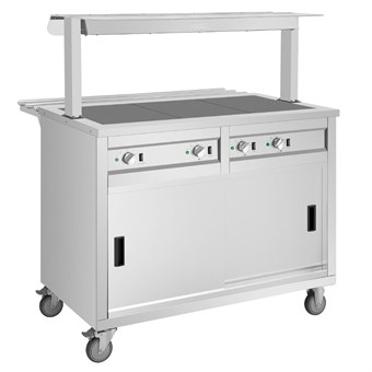 Buffet central mobile avec plaque chauffante Buffalo 
