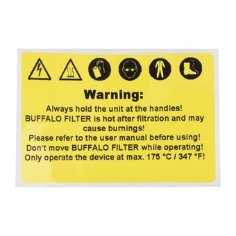 Étiquette d'avertissement Buffalo