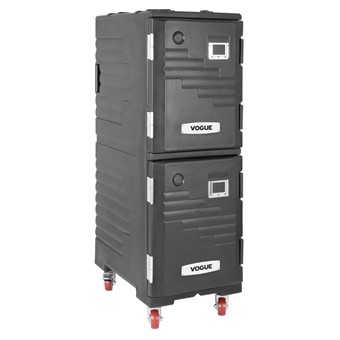 Conteneur isotherme GN double à chargement frontal Vogue noir 