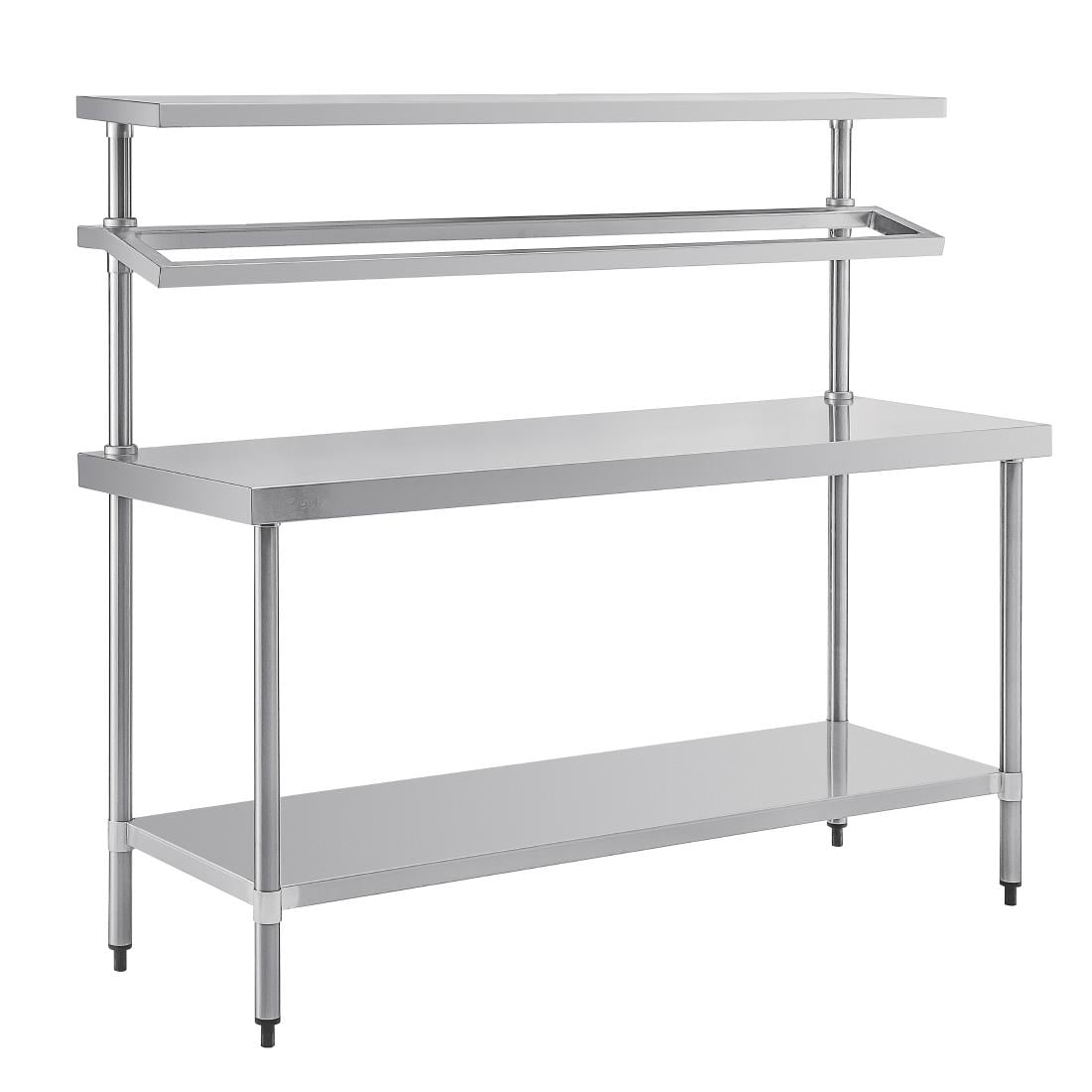 Grande table de préparation inox avec support bacs GN Vogue CB909