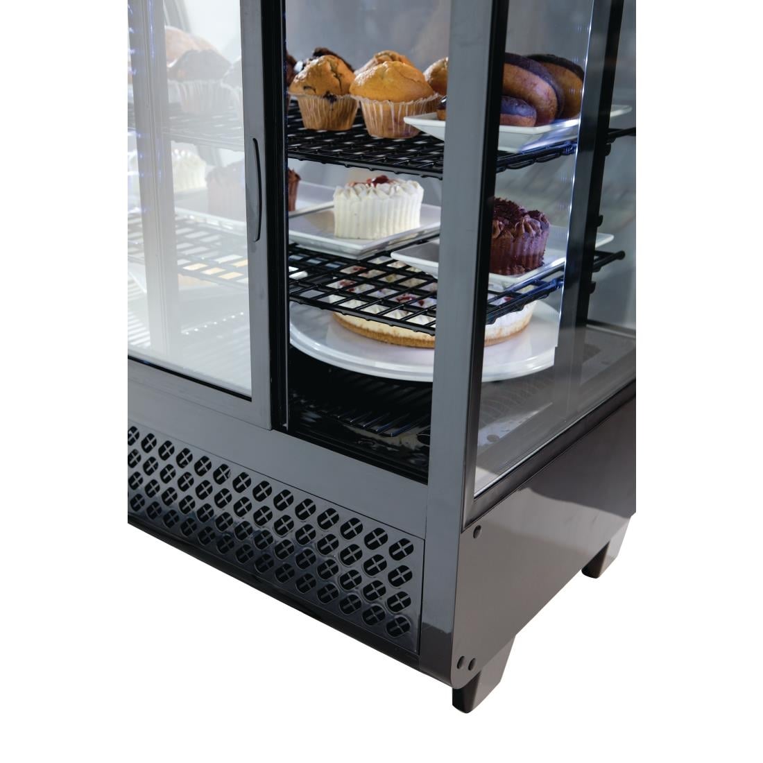 Vitrine réfrigérée de comptoir 100L Polar Série C noire CC611