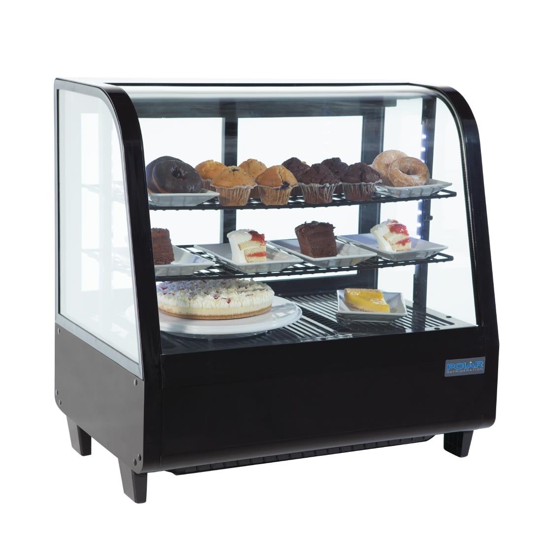 Vitrine réfrigérée de comptoir 100L Polar Série C noire CC611