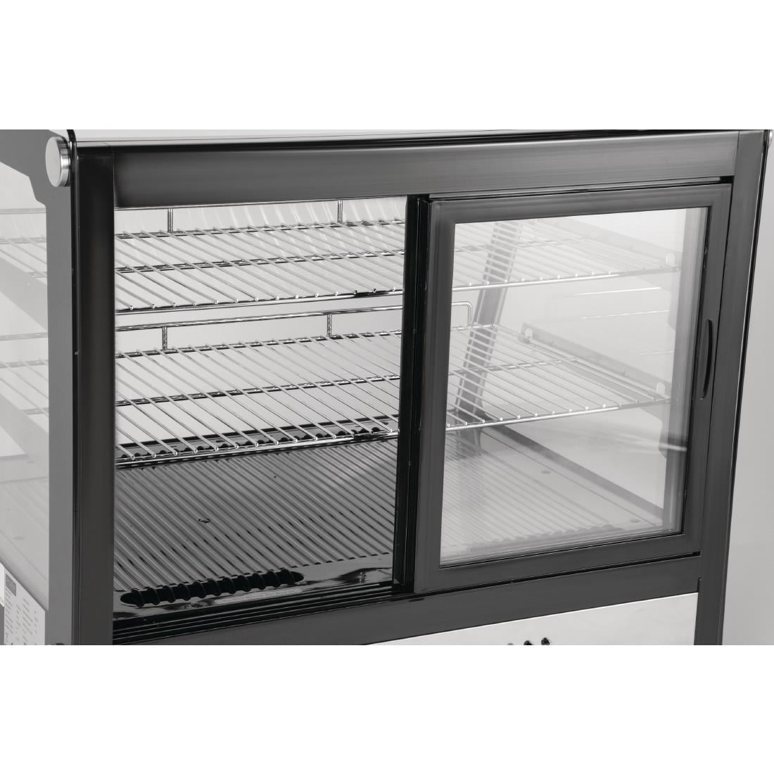 Vitrine réfrigérée de comptoir noire Polar Série G 120L CD229