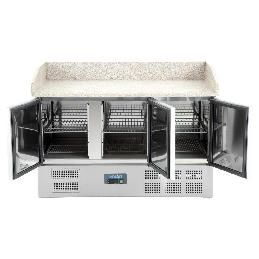 Comptoir de préparation à pizza réfrigéré 3 portes Polar Série G 368L CN402