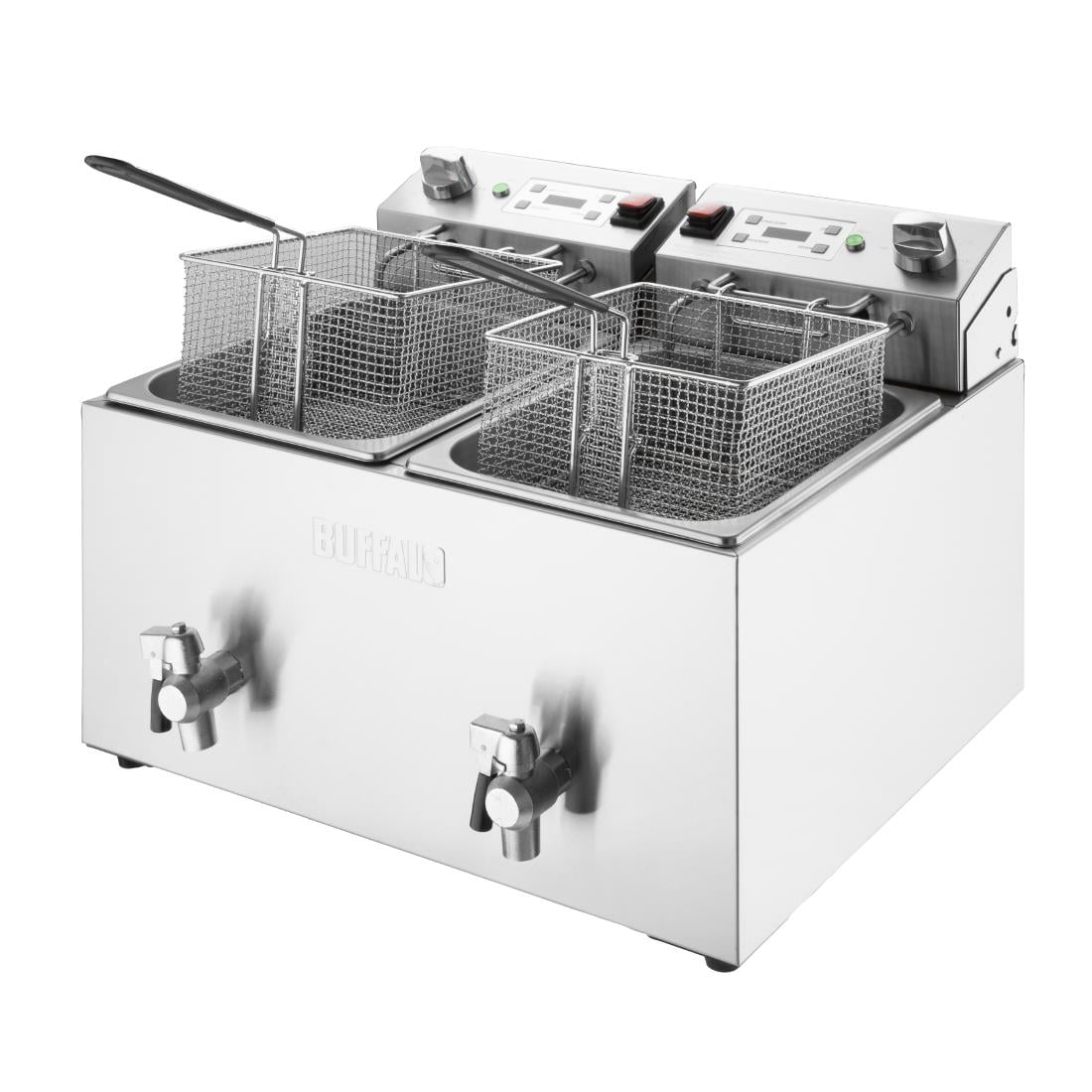 Friteuse électrique double avec minuterie Buffalo 2x8L CU621