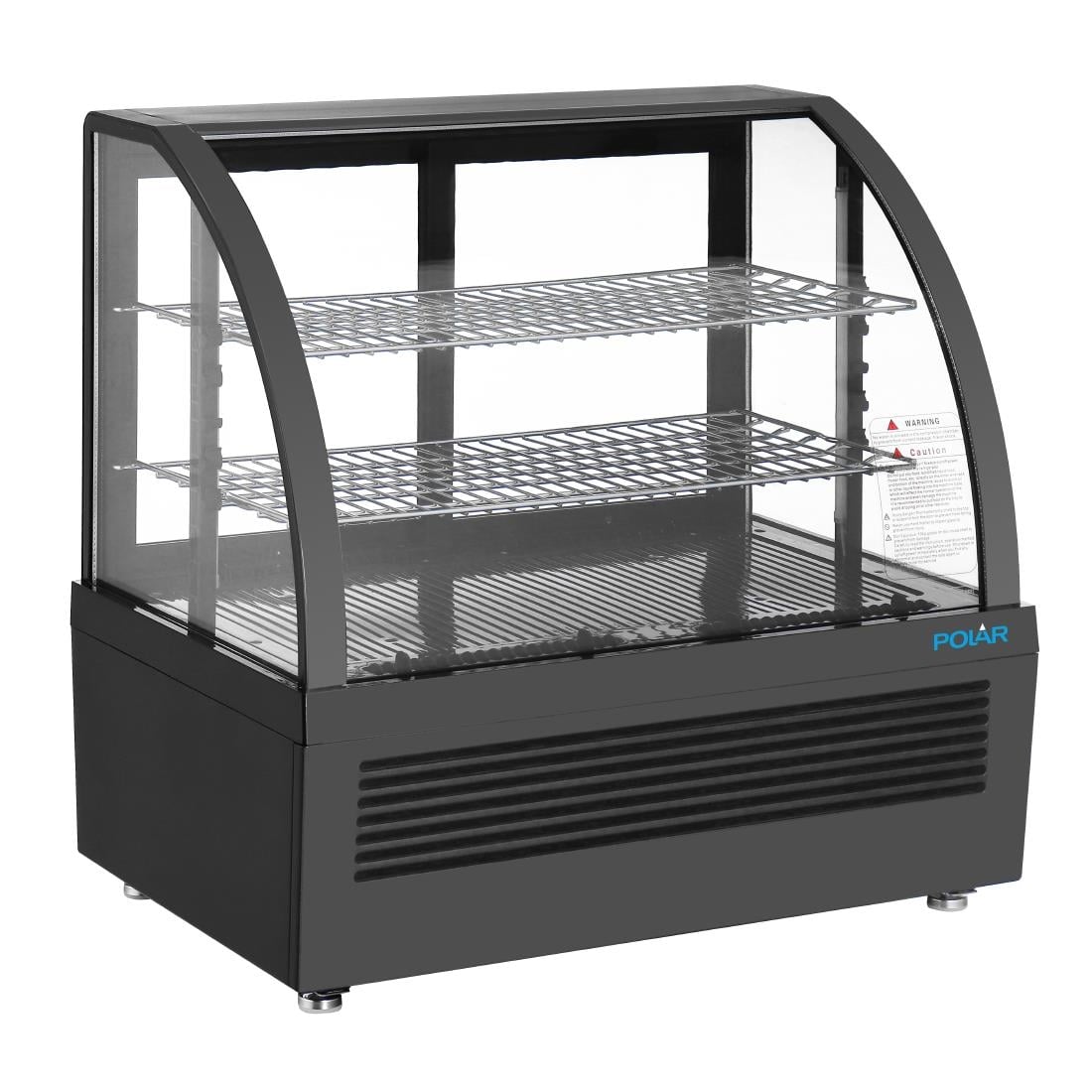 Vitrine réfrigérée de comptoir Polar série C noire 100L CU636