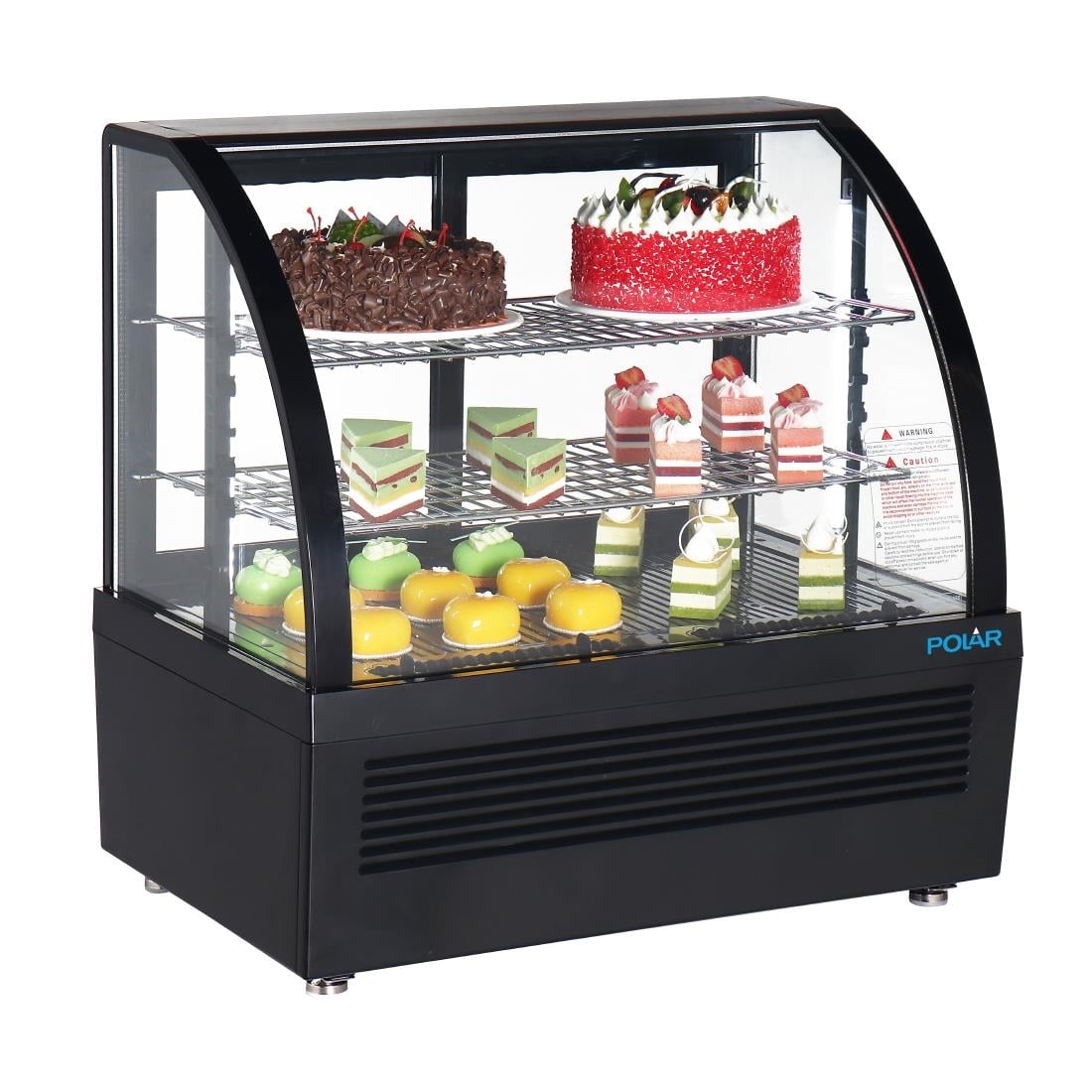 Vitrine réfrigérée de comptoir Polar série C noire 100L CU636