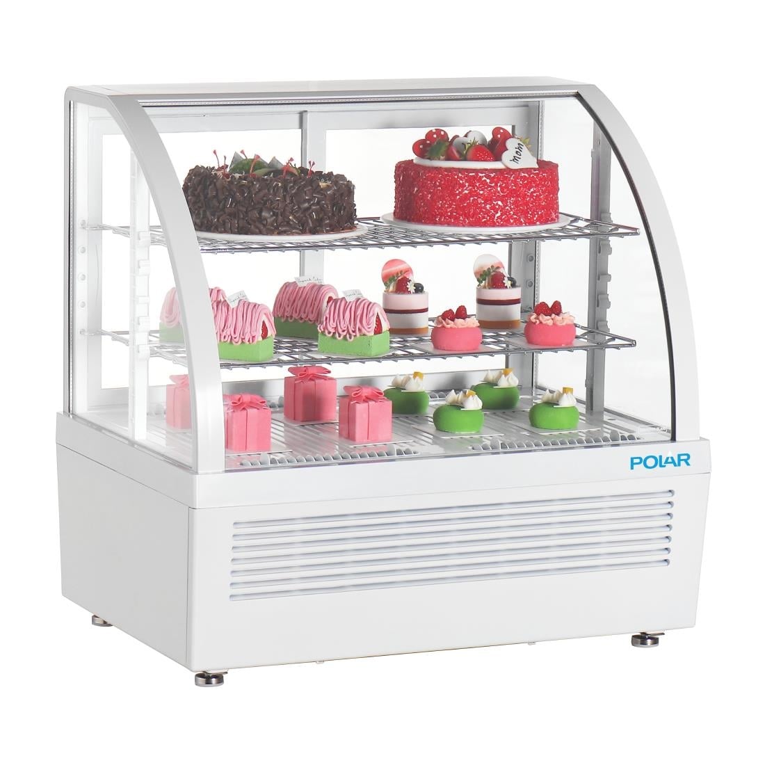 Vitrine réfrigérée de comptoir Polar série C blanche 100L CU637