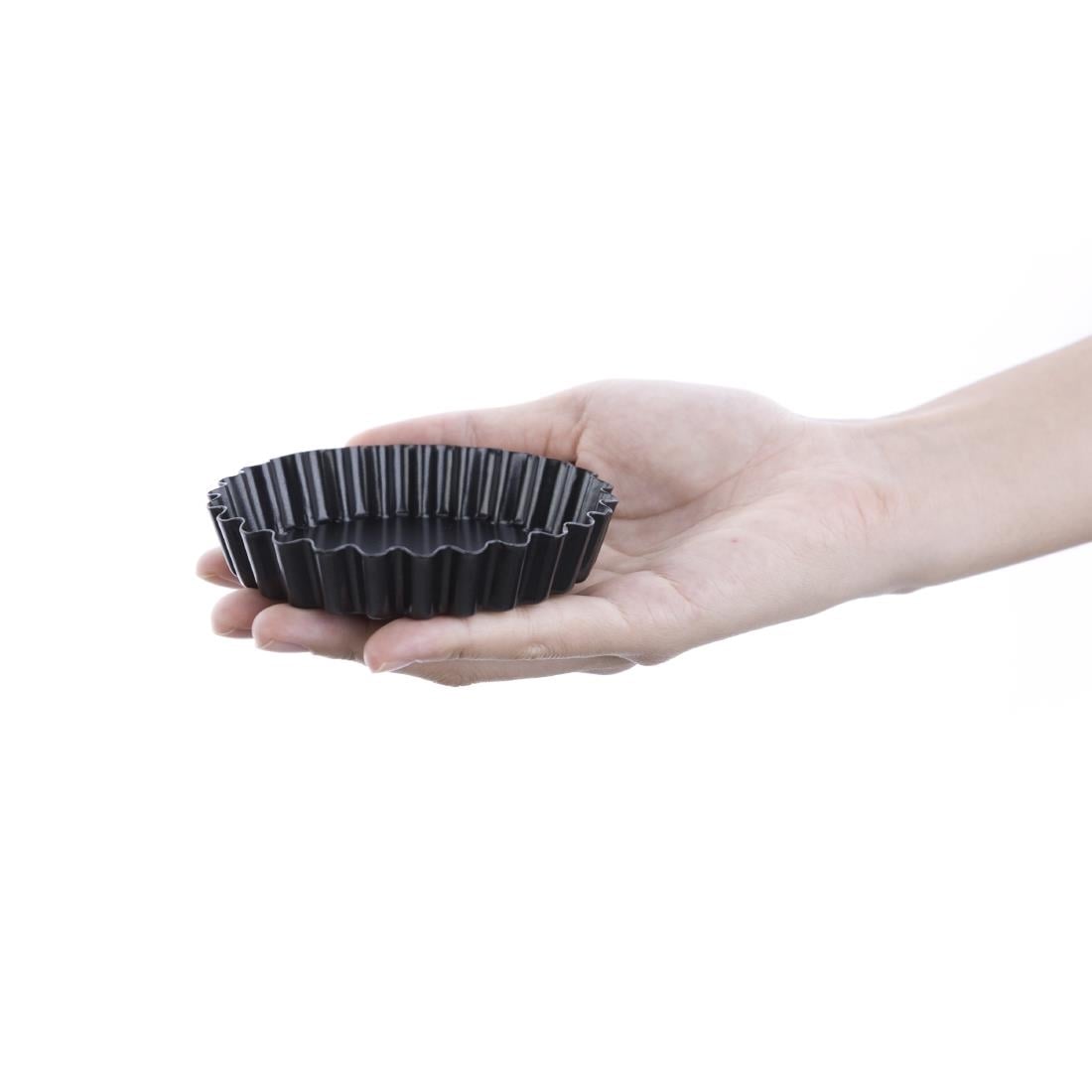 Moule à tartelette cannelé antiadhésif avec fond amovible Vogue 10 cm (x3) CW991