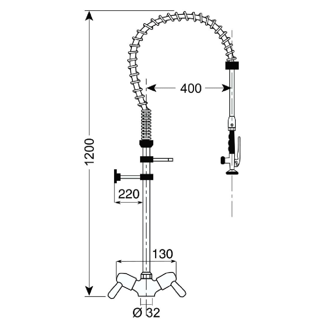 Douchette avec puisage grand modèle monotrou Gastro M CY795