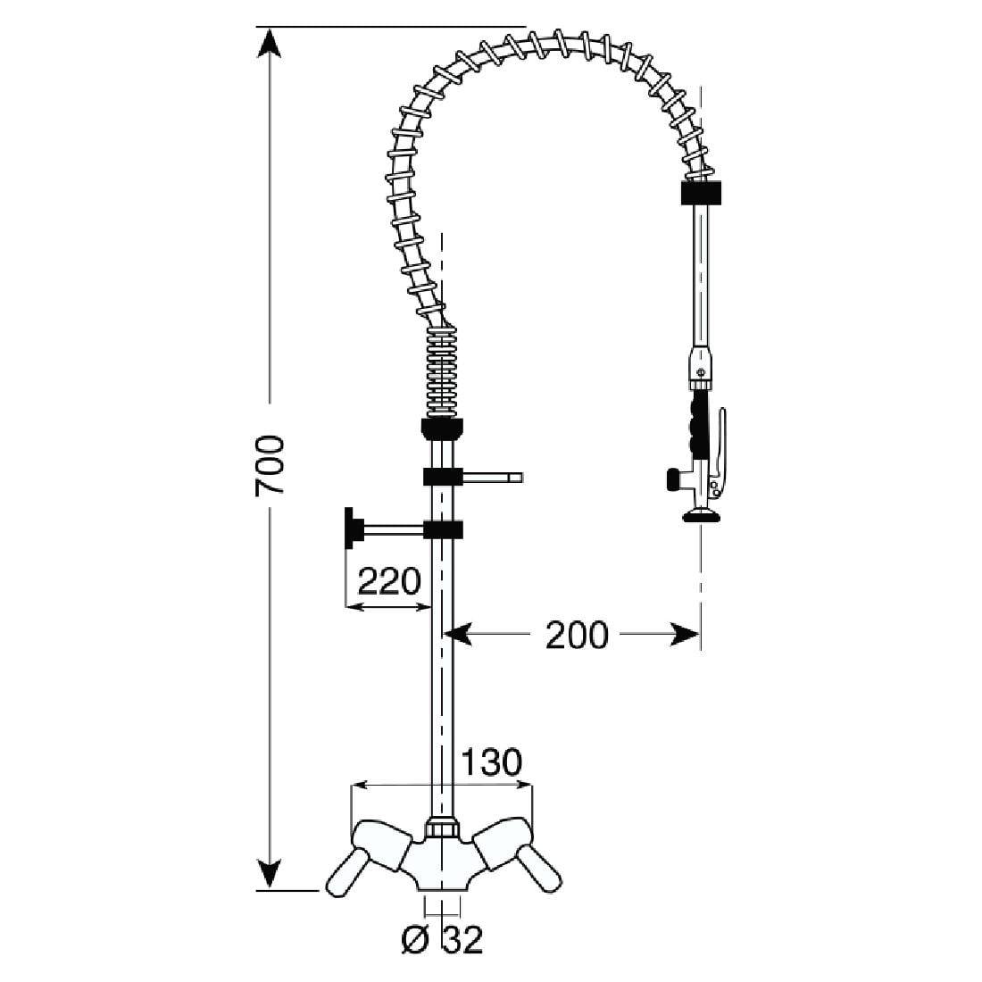 Douchette avec puisage petit modèle monotrou Gastro M CY796