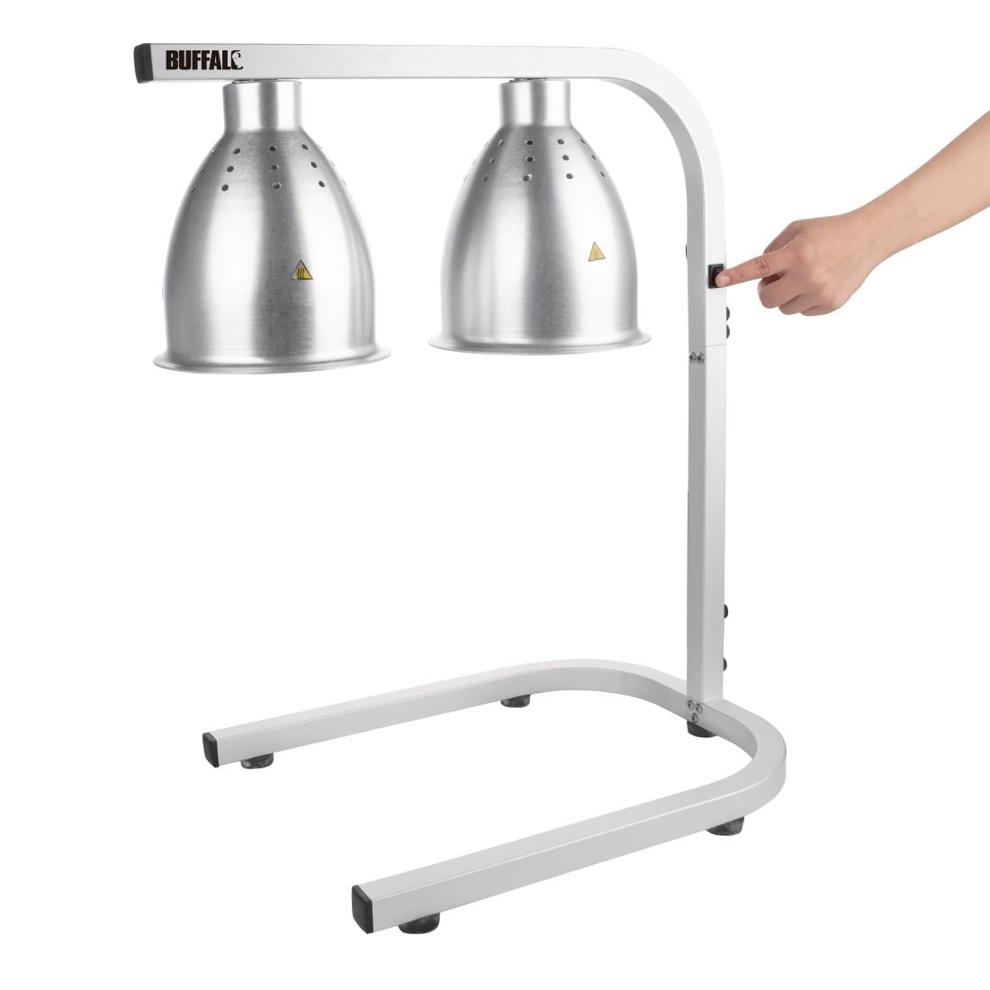 Lampe chauffante double sur pied Buffalo métal DF626