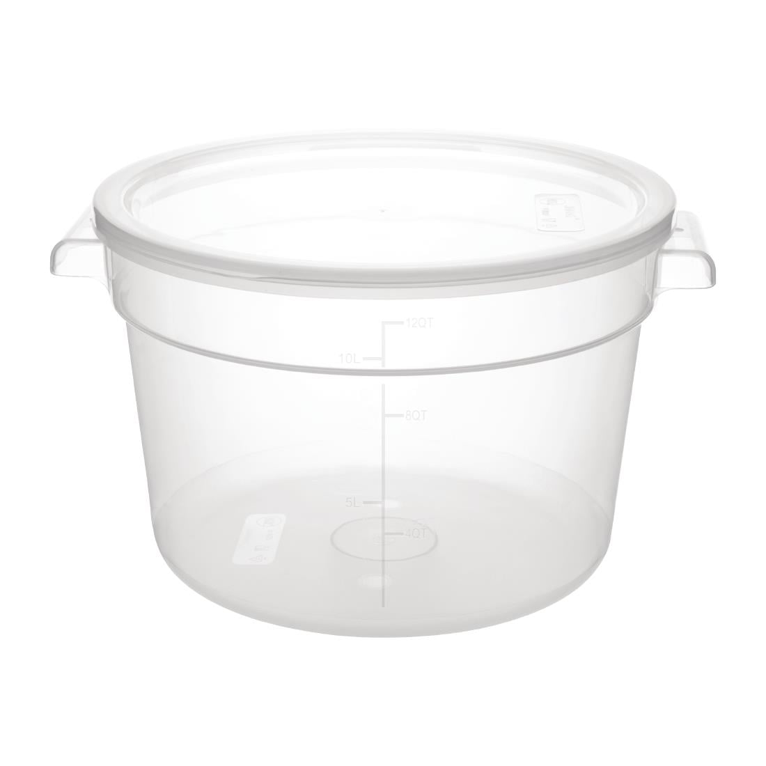 Conteneur alimentaire rond en polypropylène Vogue 10L DJ961