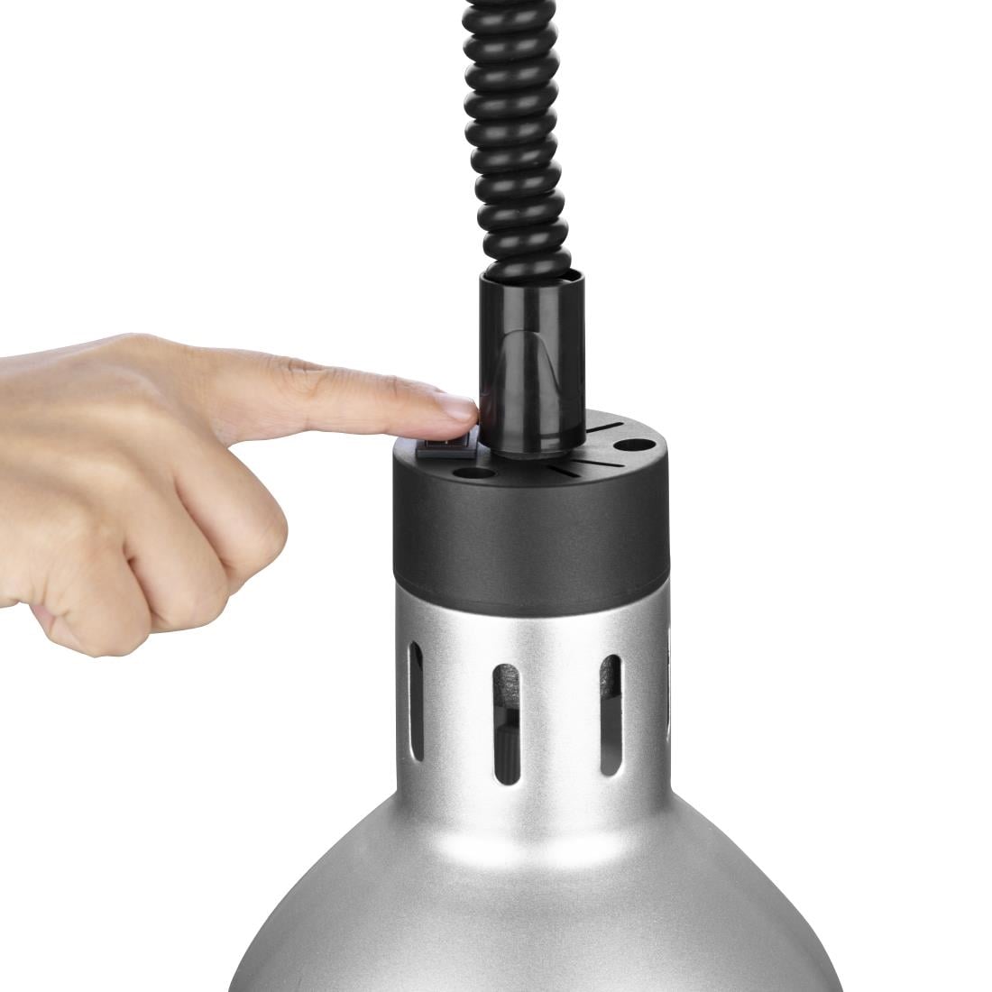 Lampe chauffante rétractable Buffalo finition métal brossé DR758