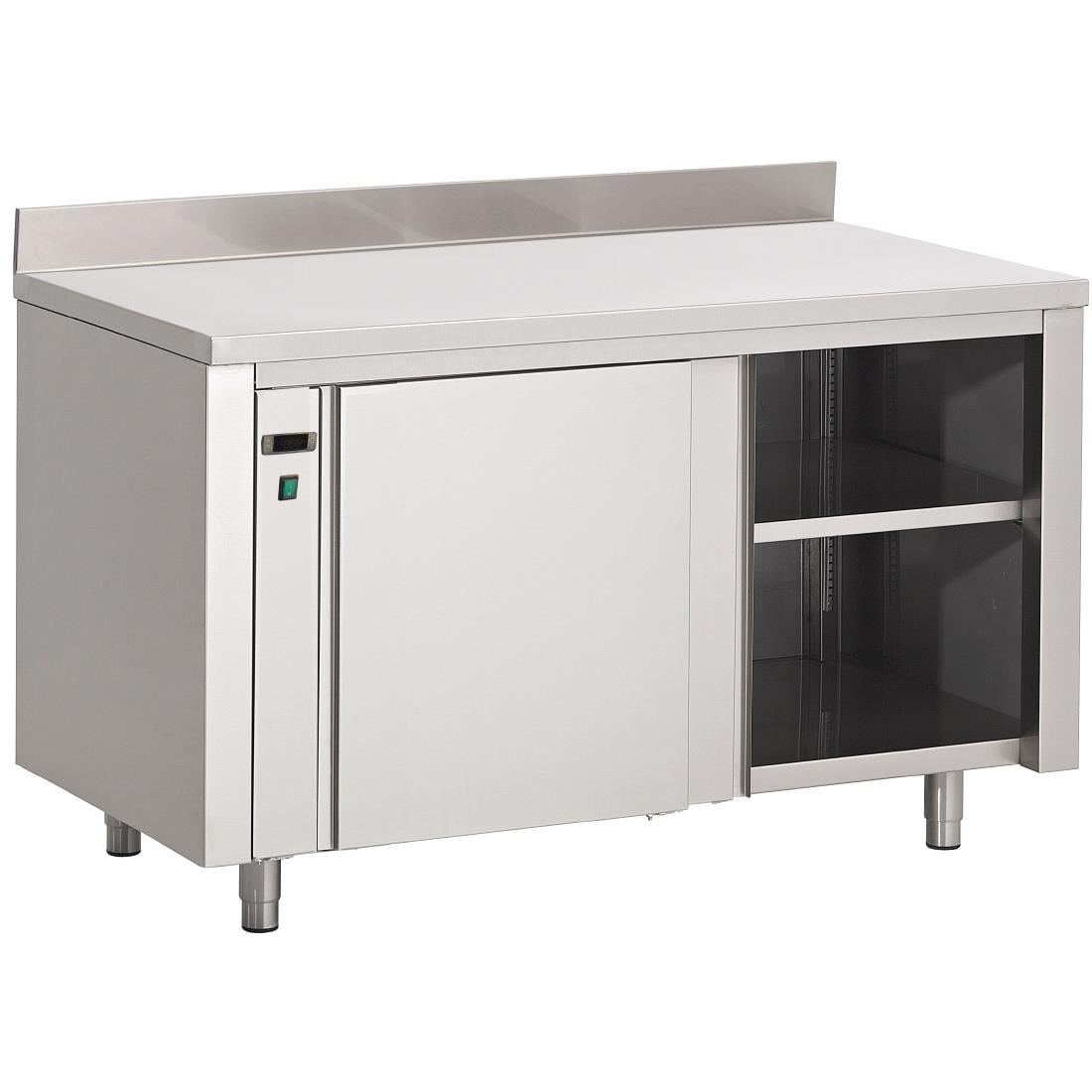 Armoire chauffante inox avec dosseret Gastro M 850x1800x700mm DS438