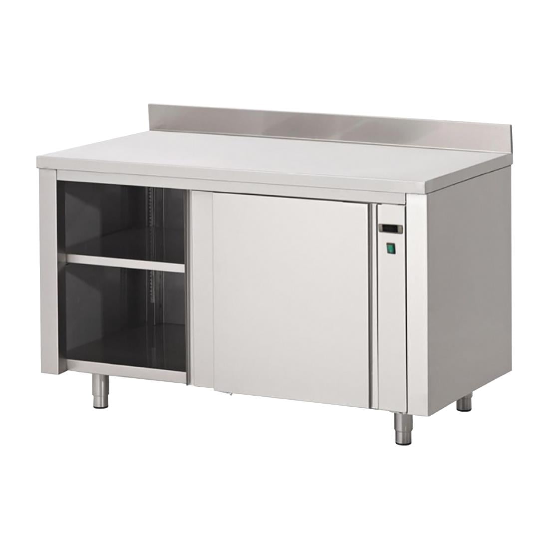 Armoire chauffante inox avec dosseret Gastro M 850x2000x700mm DS439