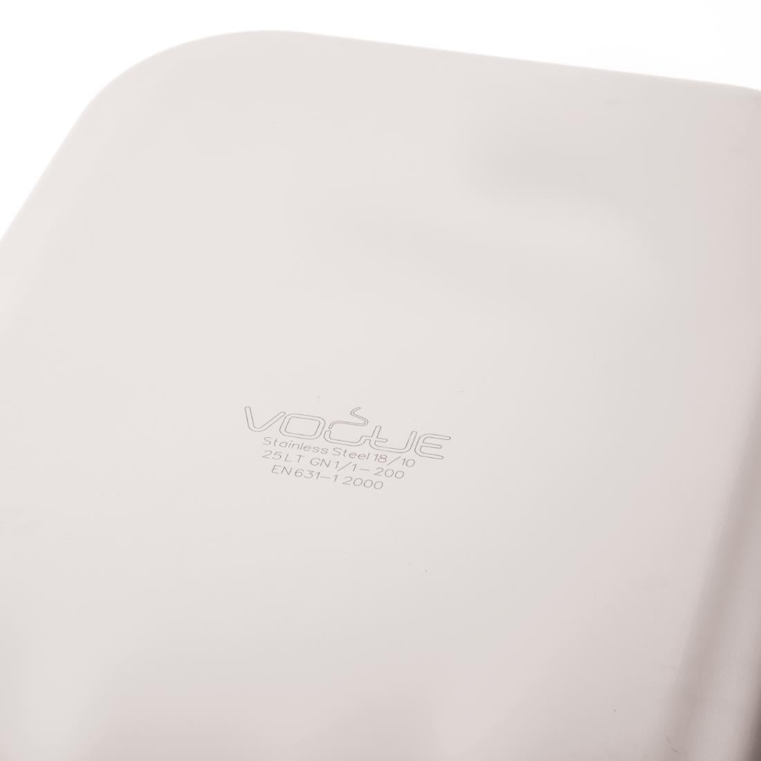 Bac inox 18/10 GN 1/1 professionnel Vogue 200mm DW436