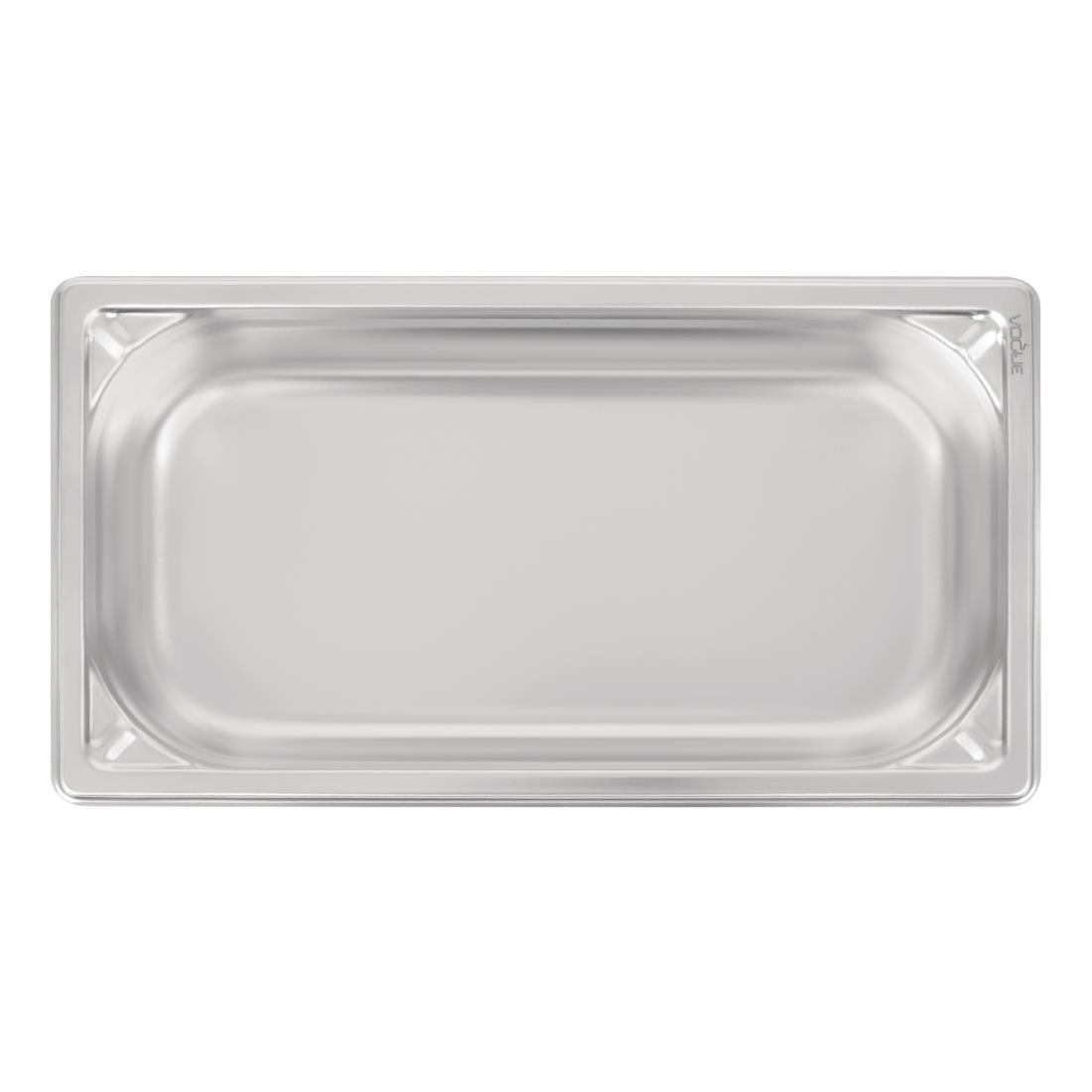 Bac inox 18/10 GN 1/3 professionnel Vogue 65mm DW442
