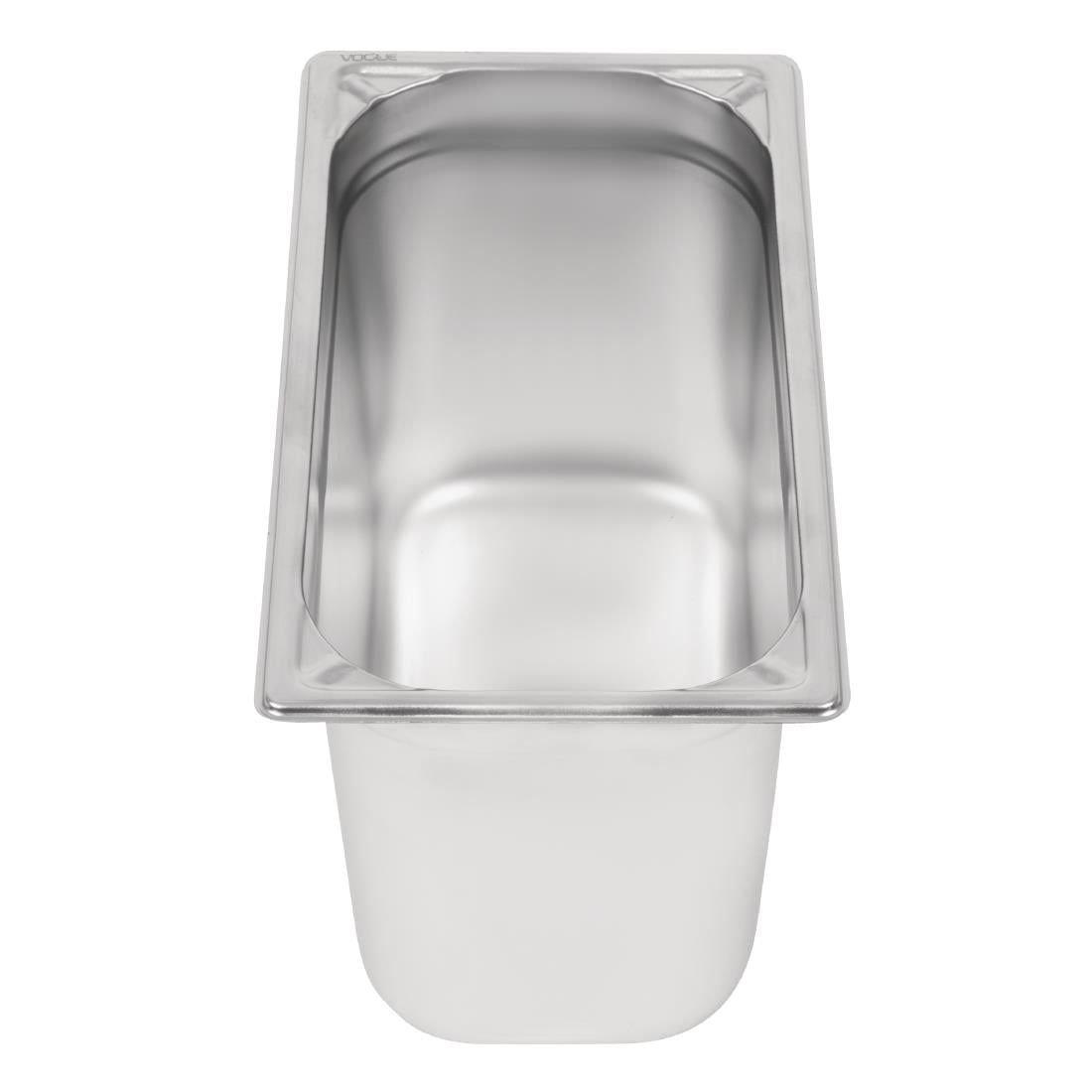 Bac inox 18/10 GN 1/3 professionnel Vogue 200mm DW445