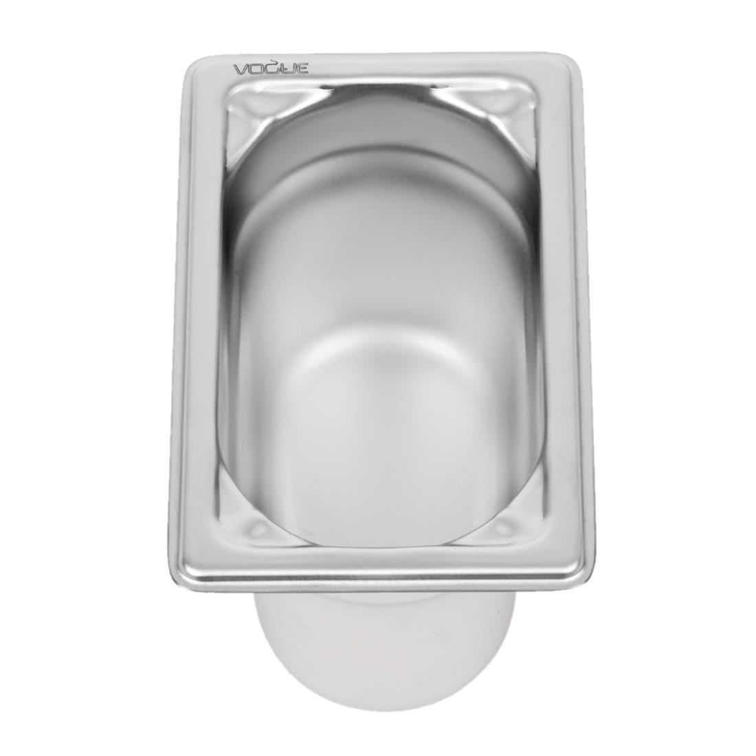 Bac inox 18/10 GN 1/9 professionnel Vogue 100mm DW454