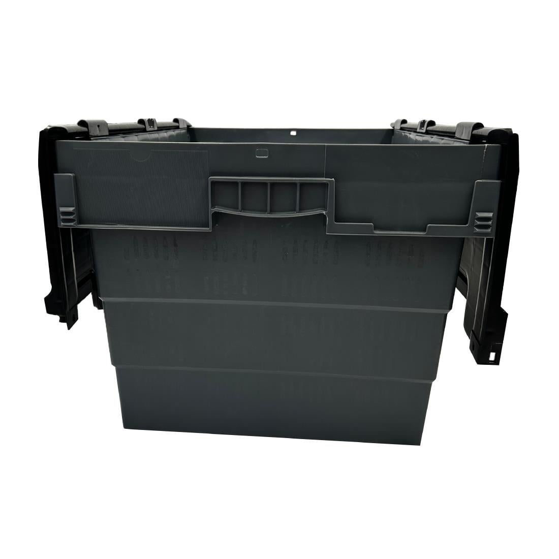 Caisse de transport/stockage en plastique Vogue avec couvercle attaché 600x400x320mm DX995