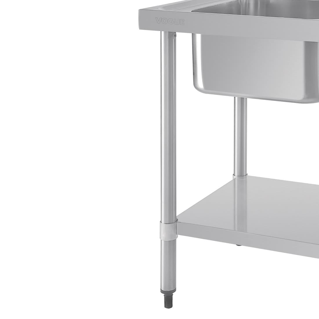 Plonge deux bacs égouttoir à droite Vogue 1500mm DY824