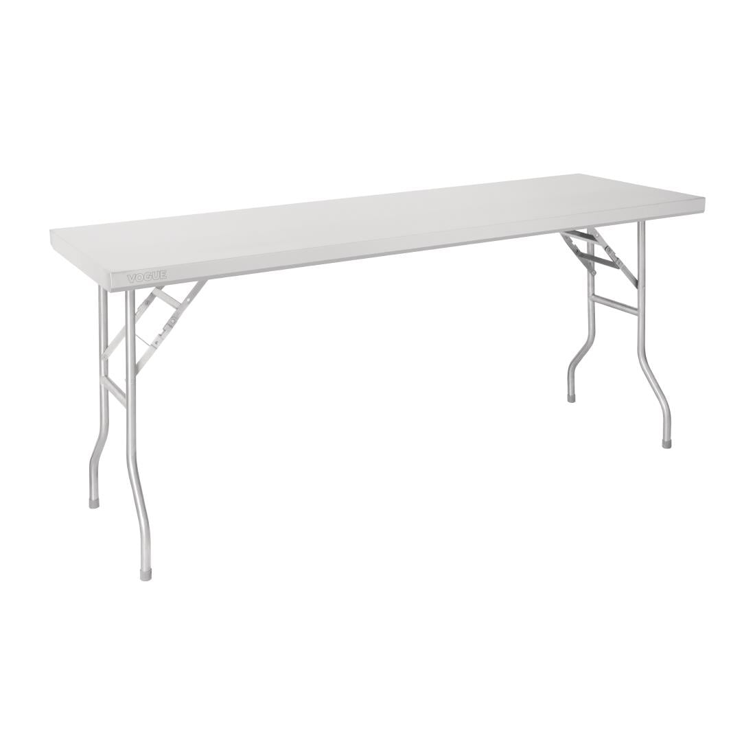 Table de travail pliante inox Vogue 1830x610x780mm FN289