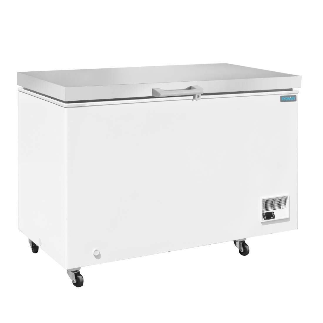 Congélateur coffre avec couvercle inox Polar Série G 378L GH337