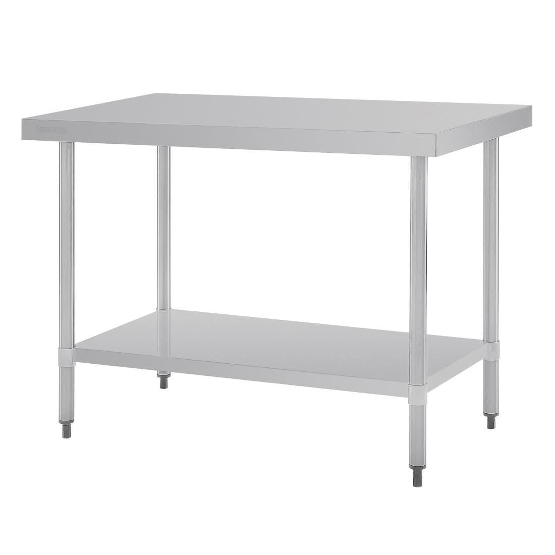 Table en acier inoxydable sans rebord Vogue 1200 x 700mm GJ502