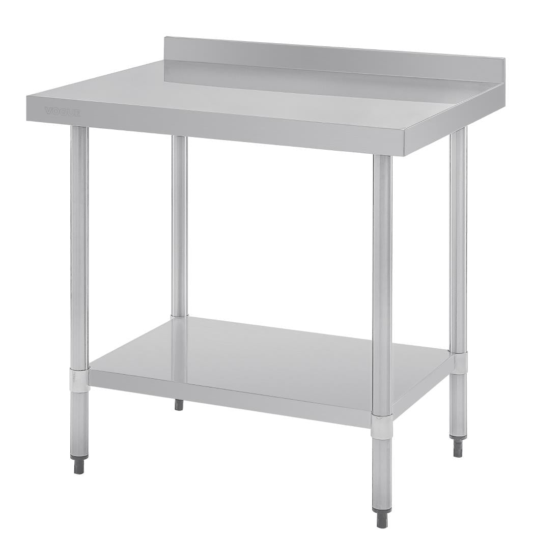 Table en acier inoxydable avec rebord Vogue 900 x 700mm GJ506