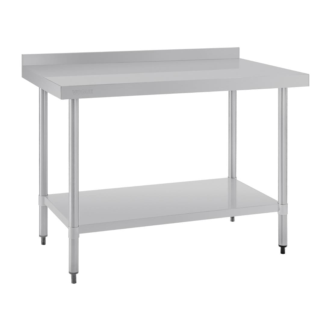 Table en acier inoxydable avec rebord Vogue 1200 x 700mm GJ507