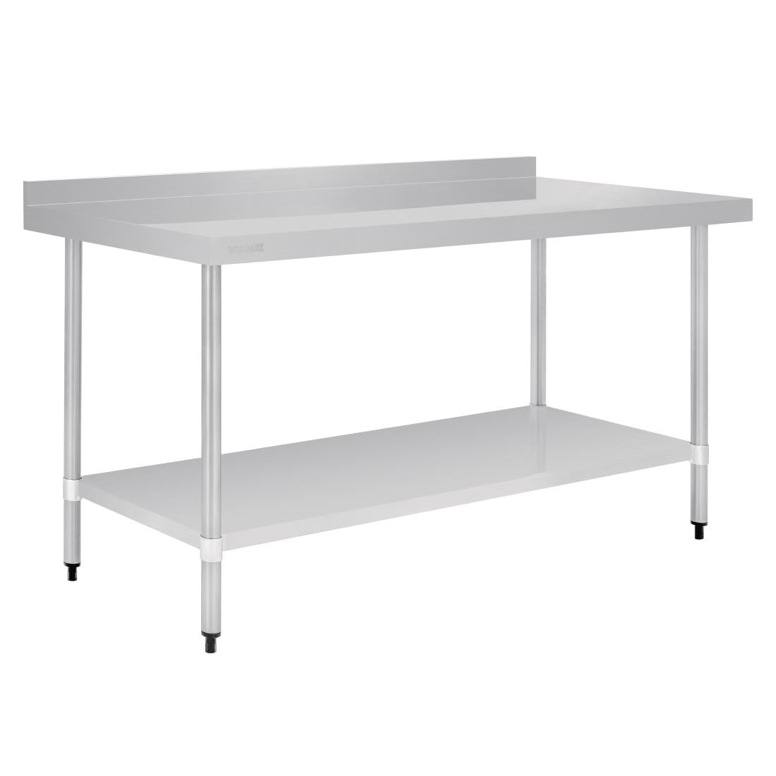 Table en acier inoxydable avec rebord Vogue 1800 x 700mm GJ509