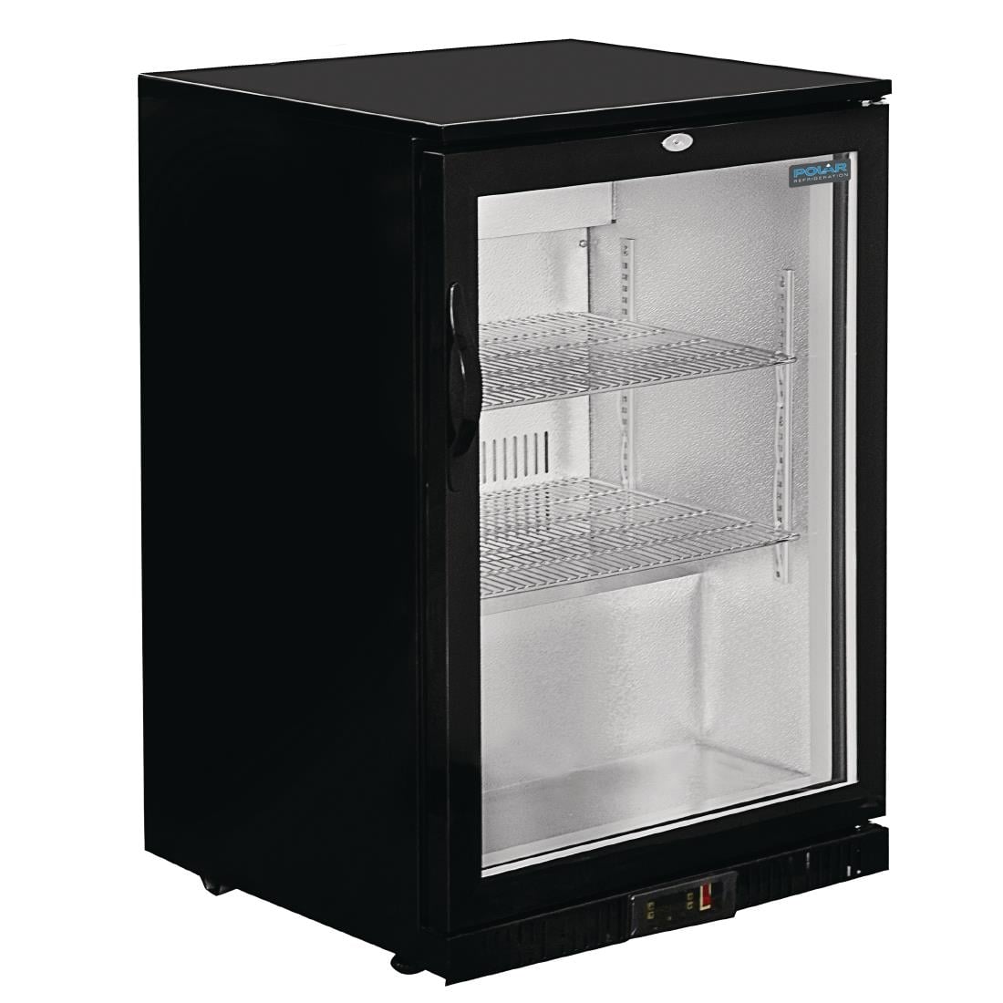 Arrière-bar une porte pivotante Polar Série G noir 128L GL011